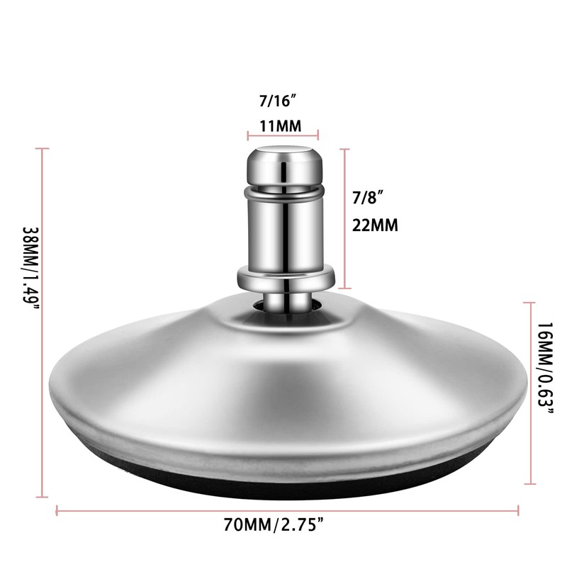 uvce Office Chair Bell Glides Replacement Swivel Caster Wheels to