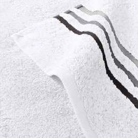 Schiesser Terry Guest Towel Skyline Colour Set of 5 | 100% Cotton from Sustainable Production | Absorbent, Soft, Colourfast | 30 x 50 cm | White