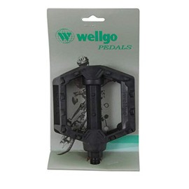 Ammaco Wellgo resin ½” axle flat bike pedals with reflectors anti slip spikes one piece design for kids or bmx bikes with a 1 piece crank