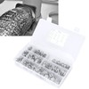 Onewer Hose Clamp Kit, 160 Pcs Hose Clamps Silver 304