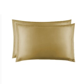 Anti-Aging Pillowcase Premium Copper-Infused Wake Up to Youthful Skin & Hair:Silk-Like Wrinkle & Frizz Fighter, Dermatologist-Recommended for Overnight Skin Repair (2, Gold)