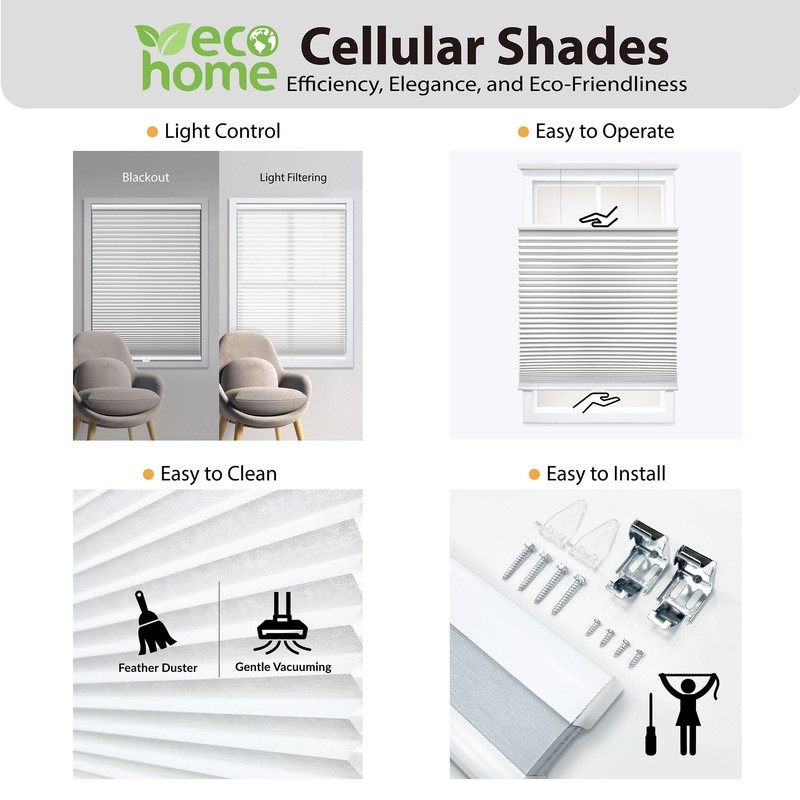 DEZ FURNISHINGS Cordless 1.5" Blackout Top Down Bottom Up Cellular