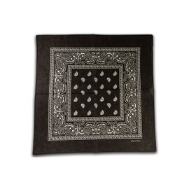 fashionchimp® Unisex Velour Bandana, Made of 100% Cotton, AZO-Free, Pack of 2 - Black