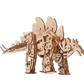 UGEARS Stegosaurus Wooden Puzzle Adult 3D Model Kit Adult Dinosaur with Mechanics - Dino 3D Puzzle Wood in Scale 1:32 - Lifelike 3D Wooden Puzzle for Enthusiasts of Model Making