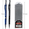 Zhhuoc 1Pc Black Mechanical Pencil 2.0mm 2B Automatic Pencils, Lead