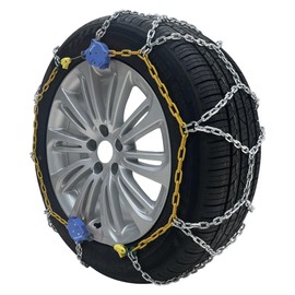 OakTen Set of 2 Passenger Car Snow Chains with Tensioner fits Tire Size 205/65R16 215/50R17 225/50R16 235/45R17 245/35R19