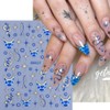 2 Sheets Star Evil Eye Nail Stickers for Nail Art,