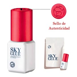 Pegamento Sky Glue Tapa Roja Pestañas Mink 1x1 Full Color Rojo