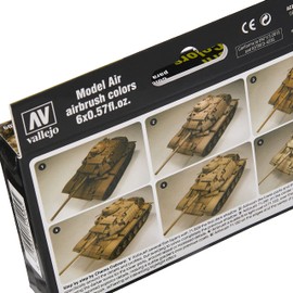 Vallejo Model Air Set - US Modern Desert Colors, 17 ml (Pack of 6)