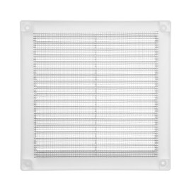 Vent Systems 4.5" x 4.5" Inch (Opening Dimensions) Plastic White Soffit Vent Cover - Flat Square Air Vent Grille - Air Vent Deflector - HVAC 6" x 6" Inch (Overall Dimensions)