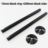 Pack of 4 Black 15mm Radiator Pipe Hole Covers -