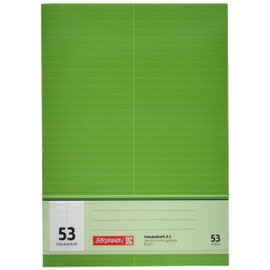 Brunnen 1043725 A4 Vocabulary Book, 32 Ruled Sheets with Dividing Line