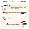 QUEWEL Individual Eyelashes 72 Pcs DIY Cluster Lashes D Curl