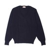 Wool blend sweater made in Japan unisex school students (L,