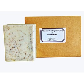 Rice Water Face Brightening Soap with Flaxseeds Protein & Vitamin C. Gentle and moisturizing face/hand and body soap.