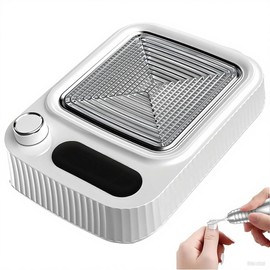 ARREBOL Nail Dust Collector, 80 W, Nail Dust Collector, Dust Collector, Nail Self-Nail Gel Nail Cleaning, Strong Suction, 80 W, Stepless Suction Power, 0-4,500 rpm Suction, 100% Vacuum Effect, Low