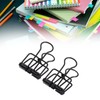 80Pcs Hollow Binder Clips 0.7in Sturdy Metal Hollow Out Strong