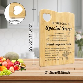 Huaceary Sister Birthday Gifts for Sister Cutting Board, Special Sisters Birthday Presents,Soul Best Big Sister Gifts from Brother,Wedding,House Warming,Christmas,Valentines Present Chopping Board
