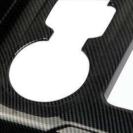 Fewshaw Carbon Fiber Center Console Front Cup Holder Cover Trim for 2019-2021 Chevy Silverado 1500/GMC Sierra 1500 for 2020-2023 Sierra/Silverado 2500 3500 HD