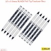 WOW Fineliner Pens Set, Fine Point (0.3mm), BLACK, Pack of