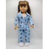 Justaskjoyce Collection Nightwear, Easter, Sky Blue PJ's, Fuzzy Slippers for