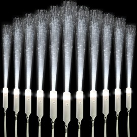 NLNEY Pack of 15 White Glow Sticks, Glow Sticks, Party Accessories, Glow Sticks Children with 3 Light Modes, for Party, Concert, Event, Birthday, Wedding (15 Pieces, White)