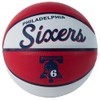Wilson PHILADELPHIA 76ERS TEAM RETRO Outdoor Rubber Basketball Size: MINI
