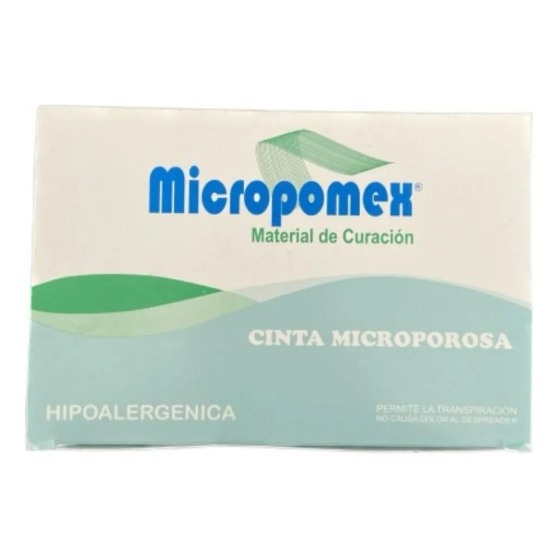 Cinta Microporosa Micropomex Rollo 5cm 10m Hipoalergénica Blanco Unidades