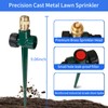 Metal Lawn Sprinkler for Yard 2 Pack, Adjustable Brass Garden
