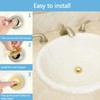 Gold Bathroom Sink Stopper，Pop Up Drain Stopper for Bathroom Sink，‎2-in-1