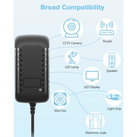 Aclorol 24V 1A Power Supply Adapter 24W AC 100V-240V to DC 24volt Power Converter Wall Charger Transformer 1000mA 800mA 600mA 400mA 5.5X2.1mm/2.5mm for LED Strip Light CCTV Security Camera (2 Pack)