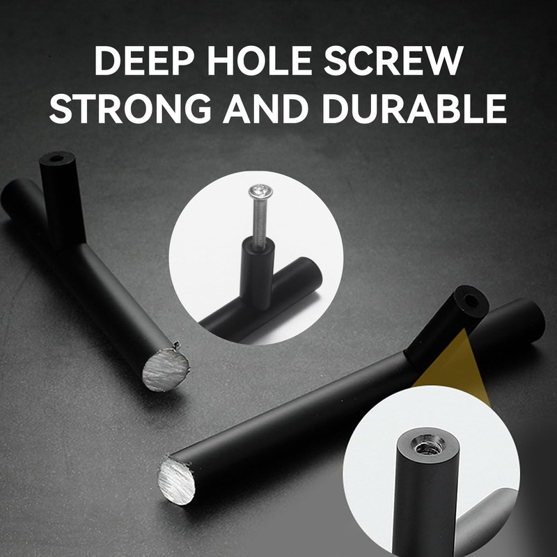 strrng 2 Pieces Black Cupboard Handles,Black Kitchen Handles,Used for Wardrobe,Kitchen