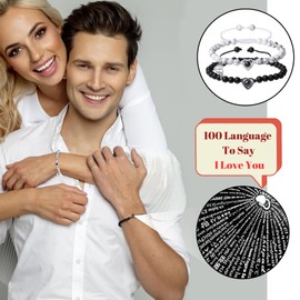 XIANNVXI Matching Bracelets for His and Her Long Distant Bracelets Couples Bracelets For Him and Her I Miss You Bracelets Gifts for Husband Valentine's Day Gifts