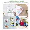 100pcs Cat Shape Paper Clips Plating Process Increased Slip Resistance