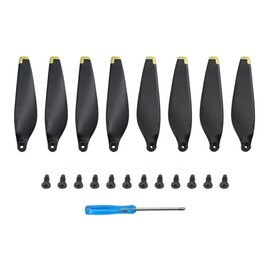 Namvo 8pcs Propellers for Drones Replaceable Low Noise Wing Propellers with Screwdriver and 12 Screws Drone Accessories in Black Gold