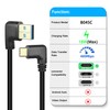 GELRHONR Gold Plated Short Left Angle USB Type C Cable,