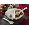 Spode Christmas Tree Divided Serving Dish with 2-Spoons