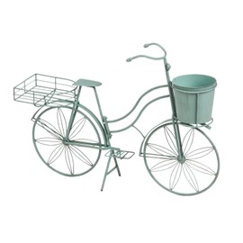 Cape Craftsmen Shabby-Chic Vintage Teal Bicycle Planter Outdoor Safe Décor for The Chic Home or Patio