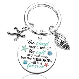 UVIBEW Beach Gifts for Women Beach Keychain Beachy Stuff Beachy Accessories for Women Birthday Gift for Woman Teen Girl Ocean Decor Summer Accessories Christmas Graduation Gift for Woman