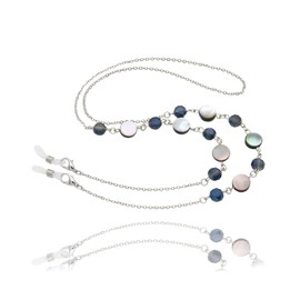 OKKRMGZ Glasses Necklace for Women Stylish Eye Glass Chain and Holders Around Neck Cute Silver Eyeglass Holder Lanyard for Reading Glasses Women's Eyeglasses Lanyards and Chains for Daily Wear