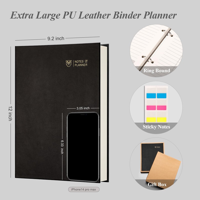 EMSHOI Undated Daily Planner 9.2" X 12", Large To Do