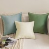 Miulee Set of 2 Velvet Cushion Covers, Flange, Wrapped Edge