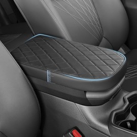 POKSRI RAV4 Center Console Armrest Cover Fit 2025 2024 2023 2019-2022,Thick1.77in,Faux Leather Toyota RAV 4 Arm rest Pad mat,Improving Support Cushion,Protector Console, Wear-Resistant,Flame-Retardant