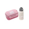 SIGIKID Nursery Set Drinking Bottle and Lunch Box Pink/Beige Rabbit,