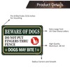 Beware of Dog Sign Do Not Put Finger Thru Fence.