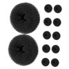 IWOWHERO 12pcs Elastic Hair Bun Donut Makers for Women Portable