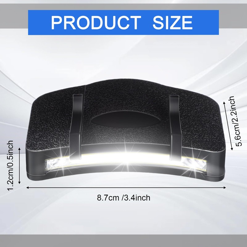 Mudder 4 Pcs Hat Light Clip COB Cap Lights Clip