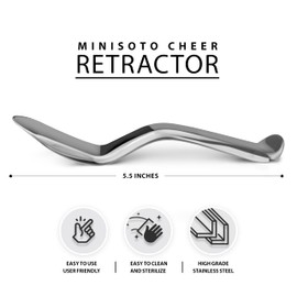 Dental Orthodontic Cheek Lip Retractors Mouth Opnner double ended, Columbia,Minnesota,Oringer Omaga,Sternberg,Vestibulum Small,Medium,Large, Silver/Black (Minnesota Cheek Retractors)