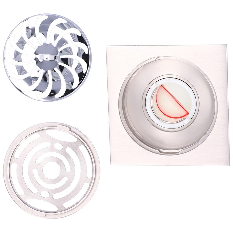 Brushed Shower Floor Drain Copper Floor Strainer for Kitchen Bathroom