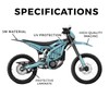 Surron Ultra Bee Graphics Kit Wrap - Solid Baby Blue